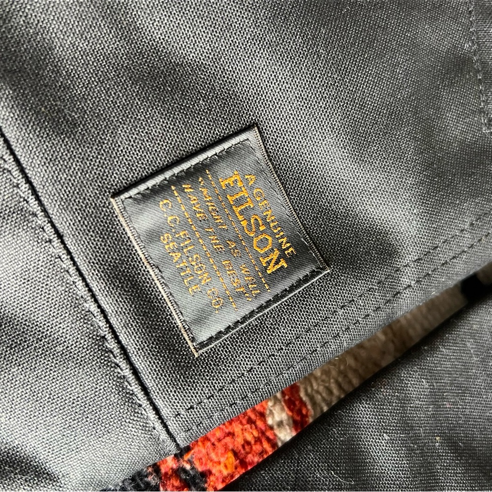 Filson X Wrangler Mackinaw Wool Lined Tin Cloth Archival Adventure Jacket Waxed - Picture 9 of 16